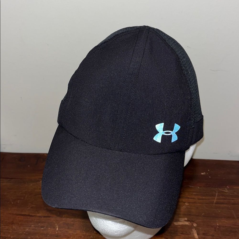 UA osfa under Armour Black Mesh Yoga Gym Marathon Running Baseball golf cap hat